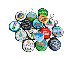 Keychain button 1 side